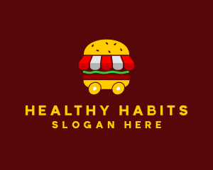 Burger Sandwich Food Stall  logo design