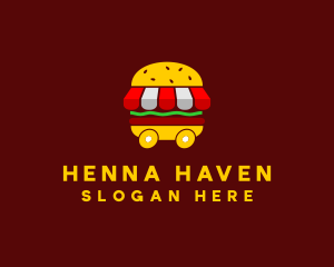 Burger Sandwich Food Stall  logo design