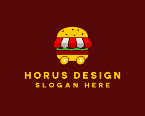 Burger Sandwich Food Stall  logo design