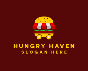 Burger Sandwich Food Stall  logo design