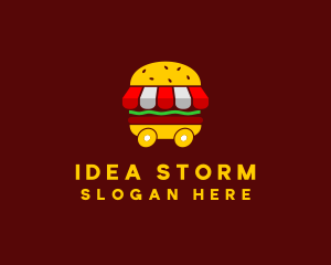 Burger Sandwich Food Stall  logo design