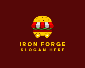 Burger Sandwich Food Stall  logo design