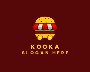 Burger Sandwich Food Stall  logo design