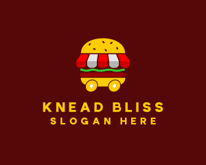 Burger Sandwich Food Stall  logo design