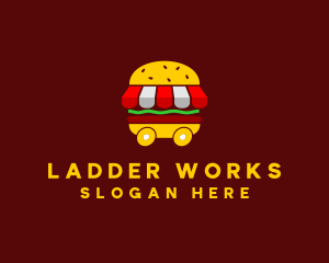 Burger Sandwich Food Stall  logo design