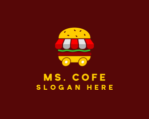 Burger Sandwich Food Stall  logo design