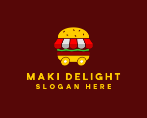 Burger Sandwich Food Stall  logo design