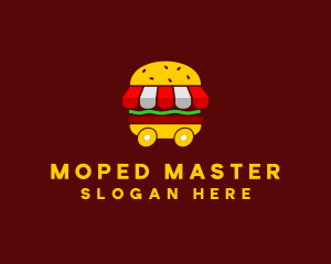 Burger Sandwich Food Stall  logo design