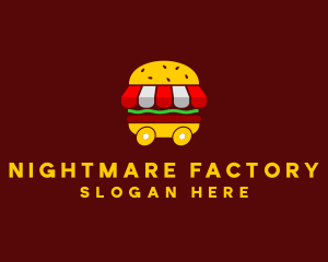 Burger Sandwich Food Stall  logo design