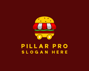 Burger Sandwich Food Stall  logo design