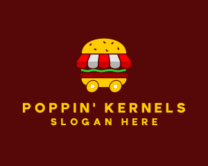 Burger Sandwich Food Stall  logo design