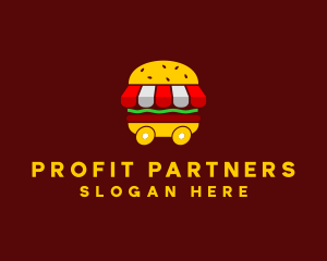 Burger Sandwich Food Stall  logo design