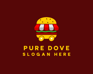 Burger Sandwich Food Stall  logo design