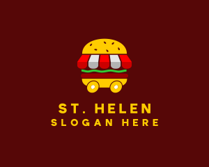 Burger Sandwich Food Stall  logo design