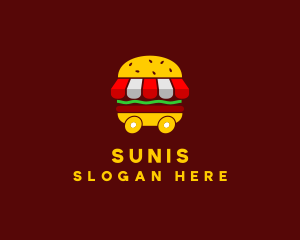 Burger Sandwich Food Stall  logo design