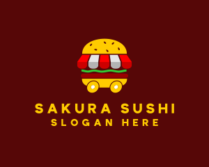 Burger Sandwich Food Stall  logo design