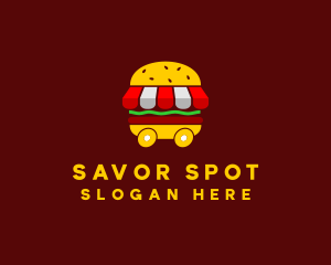 Burger Sandwich Food Stall  logo design