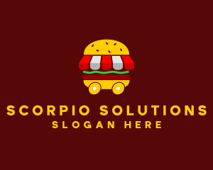 Burger Sandwich Food Stall  logo design