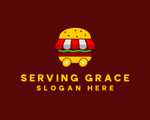 Burger Sandwich Food Stall  logo design