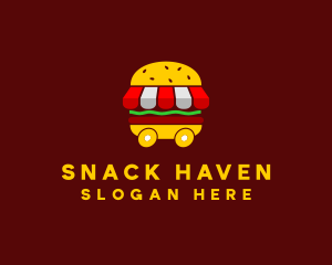 Burger Sandwich Food Stall  logo design