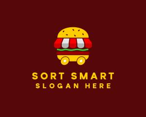 Burger Sandwich Food Stall  logo design