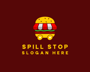 Burger Sandwich Food Stall  logo design