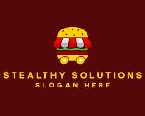 Burger Sandwich Food Stall  logo design