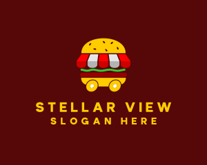 Burger Sandwich Food Stall  logo design