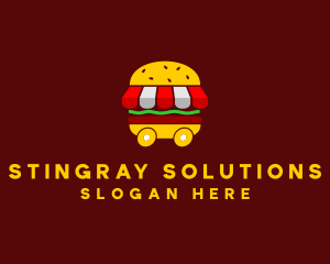 Burger Sandwich Food Stall  logo design