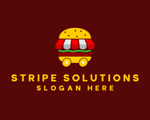 Burger Sandwich Food Stall  logo design