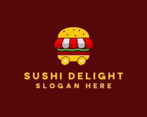 Burger Sandwich Food Stall  logo design