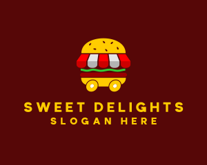 Burger Sandwich Food Stall  logo design