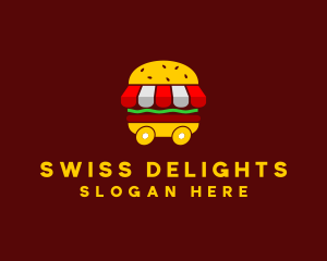 Burger Sandwich Food Stall  logo design