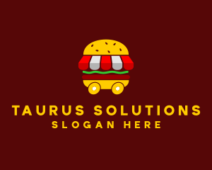 Burger Sandwich Food Stall  logo design