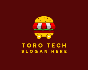 Burger Sandwich Food Stall  logo design