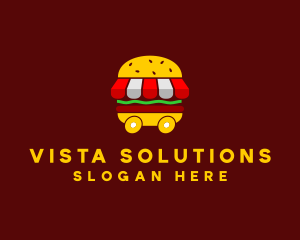 Burger Sandwich Food Stall  logo design