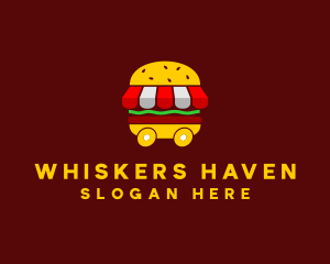 Burger Sandwich Food Stall  logo design