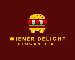 Burger Sandwich Food Stall  logo design