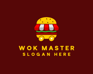 Burger Sandwich Food Stall  logo design