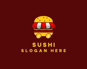 Burger Sandwich Food Stall  logo design