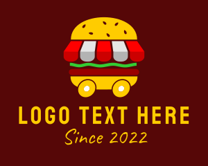 Food Delivery - Burger Food Stall logo design