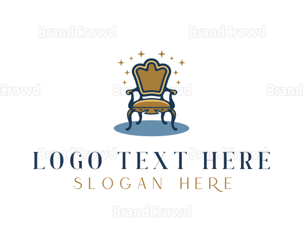 Wooden Chair Furniture Logo