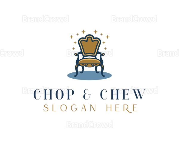 Wooden Chair Furniture Logo