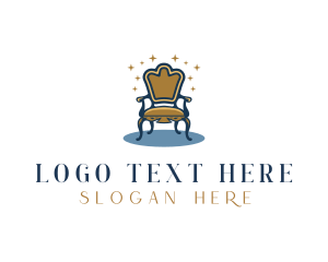 Interior - Wooden Chair Furniture logo design