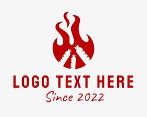 Fire - Fire Sausage Barbecue logo design