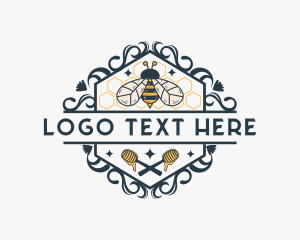 Vintage - Organic Honeybee Farm logo design