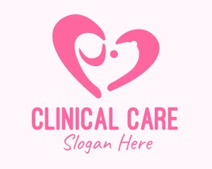 Pink Dog Heart logo design