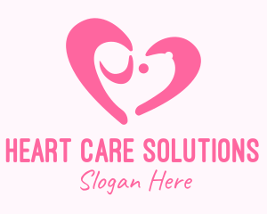 Pink Dog Heart logo design