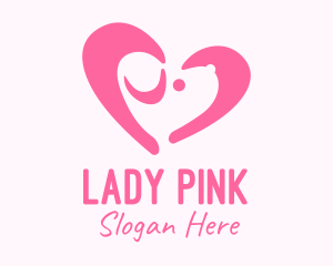 Pink Dog Heart logo design