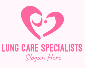 Pink Dog Heart logo design